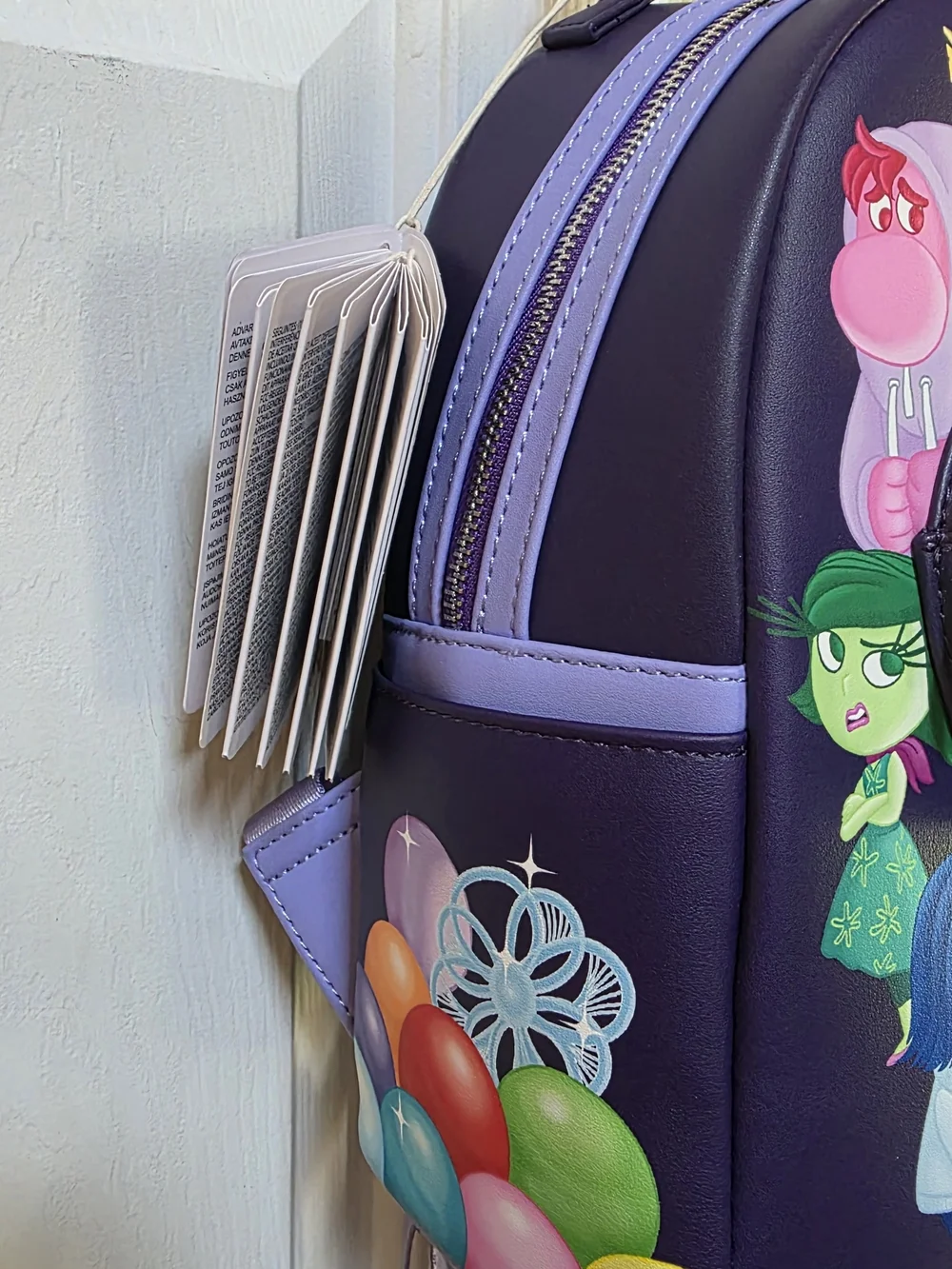 Pixar Inside Out Navy Character Mini Loungefly Backpack NWT Lights Up